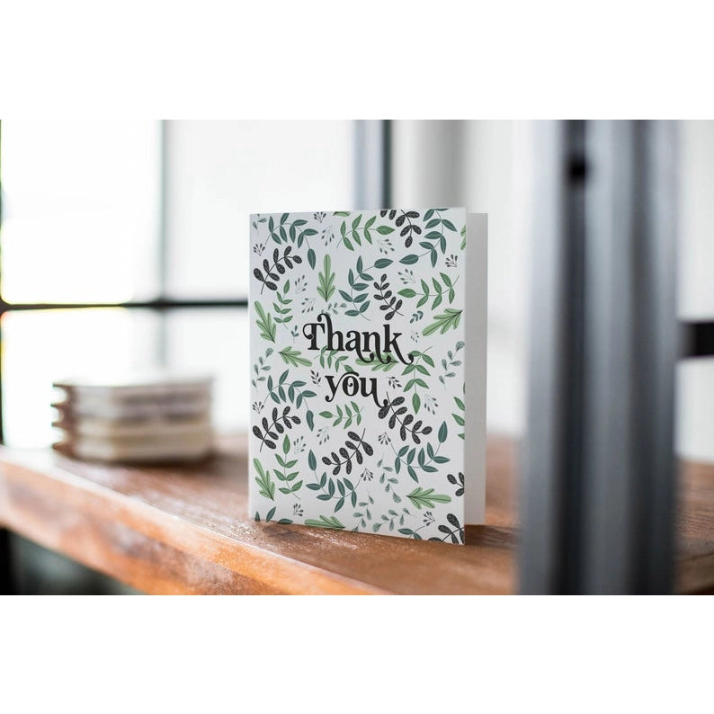 Greenery Thank You Card
