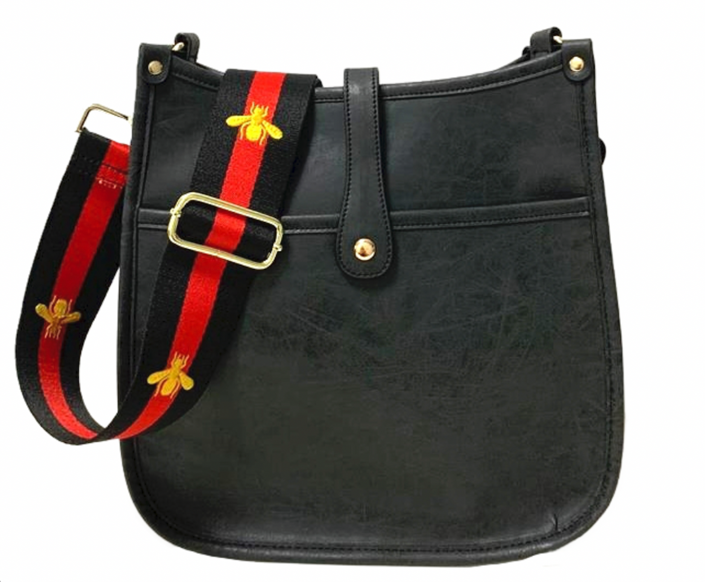 Courier Bag (BLACK)- Choose Your Strap!