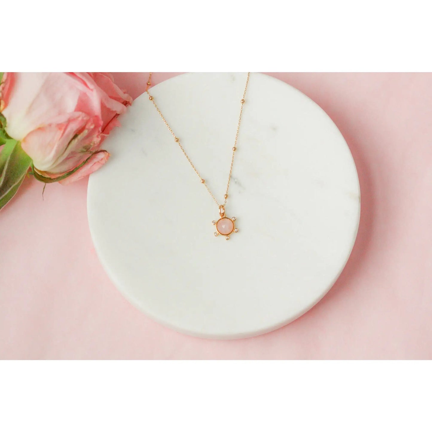 Laura Rose Quartz Necklace