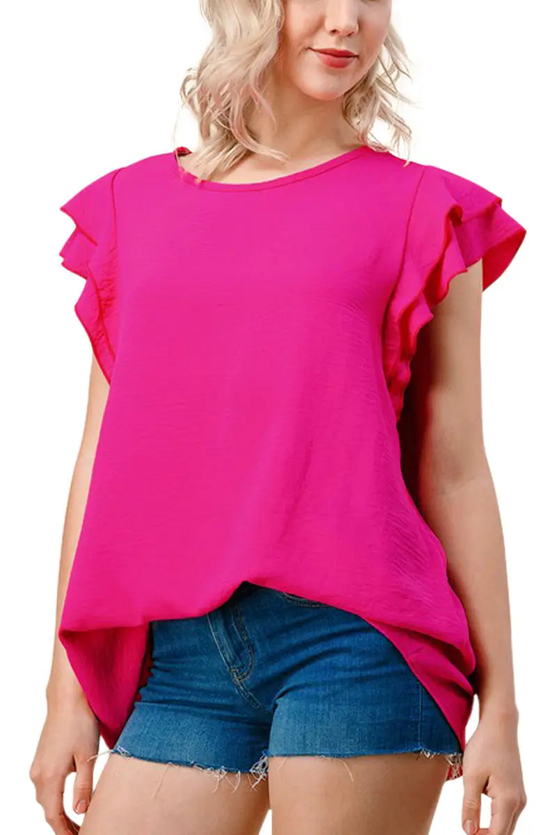 Ruffle Sleeve Top
