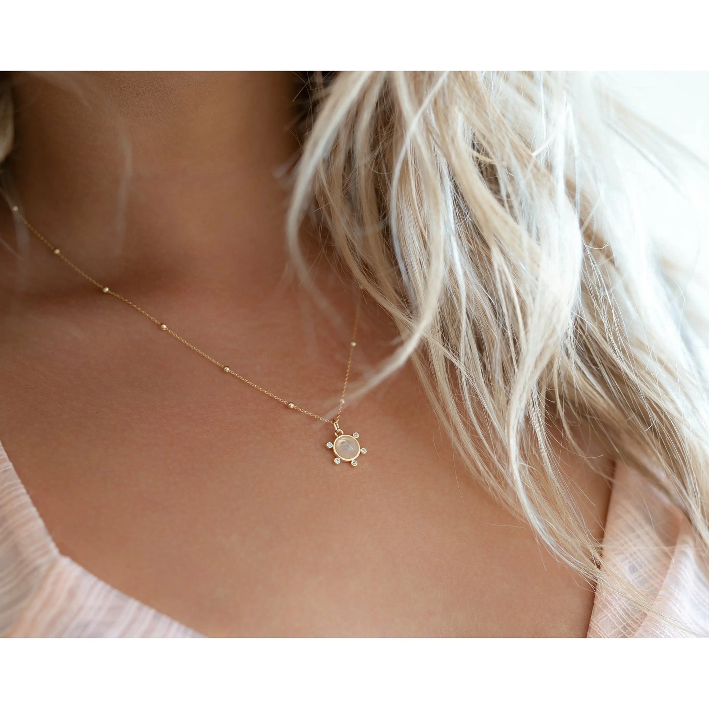 Laura Rose Quartz Necklace
